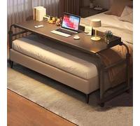 SXZenSpace Tavolino da Letto per Ospedale, tavolino per Computer Portatile, Larghezza Regolabile 115-210 cm, Portatile, per Leggere, Scrivere, Lavorare, Mangiare - Comodo e