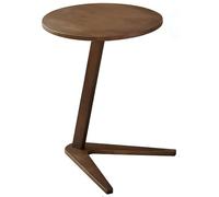 SXZenSpace Tavolino Rotondo, Tavolini da Comodino compatti, Tavolini da caffè Martini, Divano angolare Compatto per ottimizzare Lo Spazio (Marrone/D)