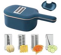 SXZHSM Mandolina per Verdure 8 in 1 Set Affettatrice di Verdure Acciaio Inox Grattugia Julienne Professionale da Cucina
