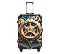 sxzvvbn Cool Steampunk Gears, copertura elastica per valigia, con cerniera su entrambi i lati, per viaggi e affari, 45,7-81,3 cm, bianco, S