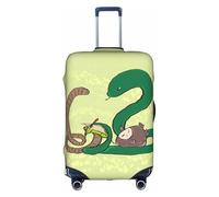 sxzvvbn Copertura elastica per valigie con semi di girasole e lombrichi, con cerniera su entrambi i lati, per viaggi e affari, 45,7-81,3 cm, bianco, S