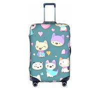 sxzvvbn Cute Little Fox - Copertura elastica per valigia, con cerniera su entrambi i lati, per viaggi e affari, 45,7-81,3 cm, bianco, M