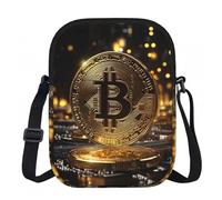 SXZVVBN Due monete con una B leggera impermeabile piccola zip borsa a tracolla per le donne viaggio con tracolla regolabile