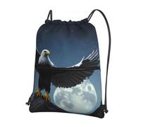 sxzvvbn Eagle under the stars - Zaino da palestra impermeabile e leggero, con tasca frontale e tasca interna con cerniera, per viaggi e sport