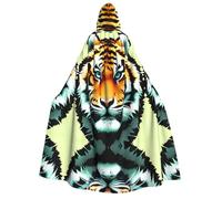 SXZVVBN Little Fat Tiger Head - Mantello con cappuccio, per adulti, per Halloween, strega, cosplay