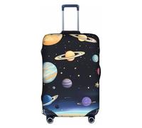 sxzvvbn Saturn Jupiter Earth - Copertura elastica per valigia, con cerniera su entrambi i lati, per viaggi e affari, 45,7-81,3 cm, bianco, L