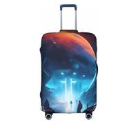 sxzvvbn Science Fiction Future - Copertura elastica per valigia, con cerniera su entrambi i lati, per viaggi e affari, 45,7-81,3 cm, bianco, XL