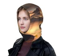 SXZVVBN Seabed Coral Seahorse - Cappello invernale da donna, caldo | Scaldacollo reversibile snood, copricapo termico per pendolarismo all'aperto. Cappuccio morbido con chiusura a bottone per