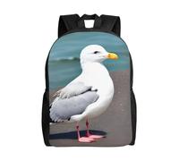 SXZVVBN Simpatico gabbiano resistente all'acqua 600D zaino leggero da viaggio per pendolari zaino da uomo donna