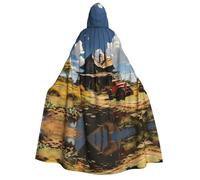 SXZVVBN Texas Farm Tractor - Mantello con cappuccio, per adulti, per travestimento da vampiro e strega