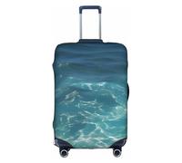 sxzvvbn The Deep Ocean - Copertura elastica per valigia, con cerniera su entrambi i lati, per viaggi e affari, 45,7-81,3 cm, bianco, M