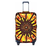 sxzvvbn Turning The Flame - Copertura elastica per valigia, con cerniera su entrambi i lati, per viaggi d'affari, 45,7-81,3 cm, bianco, S