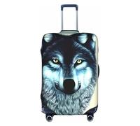 sxzvvbn Wolf Under Moon - Copertura elastica per valigia, con cerniera su entrambi i lati, per viaggi e affari, 45,7-81,3 cm, bianco, XL