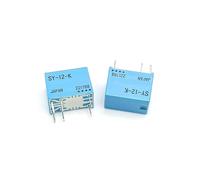SY-12-K Power Relay 12V DC 2A Load SPDT 6-Pin Miniature PCB Mount Type for Signal Control and Automation Circuits