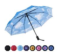 SY Compact, ombrello da viaggio anti vento, automatico, leggero, infrangibile., blue (Blu) - SY-2