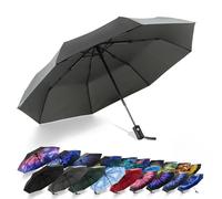 SY COMPACT Ombrello da Viaggio Automatico Antivento Infrangibile -Ombrello ad Alto Rapporto Qualità/Prezzo Prodotto Direttamente dalla Fabbrica, grigio, M