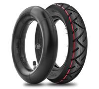 SYACHI 10 x 2,50 cm tubo interno e tire, Heavy Duty 60/70-6,5 Tire and Thicker 30% Rubber Inner Tube with Straight Valve, Fits Most Electric Scooters with 10 Inch Tires