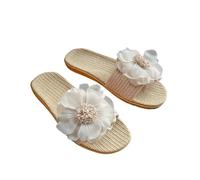SYAFGYRV Sandali Donne Slide Sandali Flat Slide Summer Beach Slides Slifor Scivolare Su Sandali Per La Spiaggia Della Piscina Del Dormitorio Domestico-beige-(37-38) 250mm