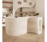 SYAGMCY Espositore ecologico in carta kraft, fondo stretto e design con parte superiore larga, forme regolabili, leggero e portatile per caffetterie, negozi di borse e divisorio