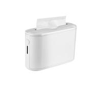 SYALEO Dispenser di Asciugamani di Carta da banco con Finestra Visibile e Fondo Antiscivolo, Dispenser di Asciugamani di Carta Multipiega da Tavolo in ABS Bianco