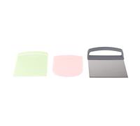 SyangKaitian Raspador de masa Raspador de tazón Alimento Cortador de masa de plástico Raspador de plástico flexible Práctico rascador de banco Raspadores de alimentos, 3 piezas Raspador de masa Multip