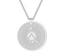 SYAVR Acciaio inossidabile greco eroe achille ciondolo collana, gioielli collana accessori
