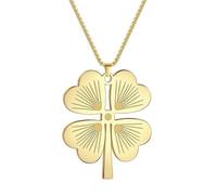 SYAVR Acciaio inossidabile trifoglio Vintage creativo personalizzato gioielli ciondolo collana