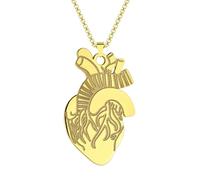 SYAVR Anatomia Cuore Umano Ciondolo Collana Gioielli Del Medico Collana In Acciaio Inox Gioielli