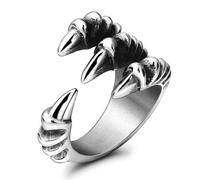 SYAVR Anello in acciaio al titanio Retro Punk personalizzato per gli uomini alla moda