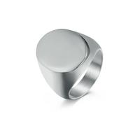 SYAVR Anello minimalista in acciaio al titanio con guarnizione luminosa grande per uomo, gioielli personalizzati di fascia alta