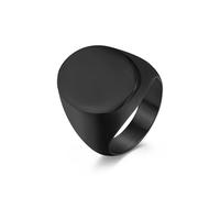 SYAVR Anello minimalista in acciaio al titanio con guarnizione luminosa grande per uomo, gioielli personalizzati di fascia alta