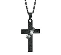 SYAVR Collana ad anello a croce personalizzata in acciaio inossidabile Collana lunga personalizzata Hip Hop Punk versatile