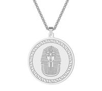 SYAVR Collana con ciondolo in acciaio inossidabile Accessorio maschera del faraone egiziano Tutankhamon