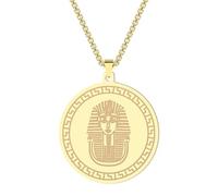 SYAVR Collana con ciondolo in acciaio inossidabile Accessorio maschera del faraone egiziano Tutankhamon