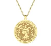 SYAVR Collana con ciondolo in acciaio inossidabile Atena Il Dio della Saggezza Mitologia greca Gioielli