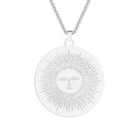 SYAVR Collana con ciondolo in acciaio inossidabile Celtic Sun Medal Jewelry