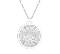 SYAVR Collana con ciondolo massone aquila in acciaio inossidabile medaglia da uomo accessori moto da uomo