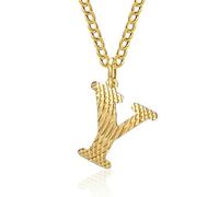 SYAVR Collana in acciaio al titanio con lettera inglese di lusso leggera, ciondolo coppia di nicchia femminile, accessorio a catena per clavicole