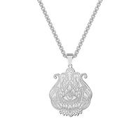 SYAVR Collana pendente in acciaio inossidabile placcato oro Hamsa Fatima'S Hand evil eyes