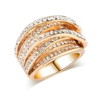 SYAVR Creative Trend Zircone Intarsiato Multi Anello Retro Fashion Multi-Level Design Anello Per Le Donne