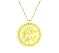 SYAVR Dea fortunata romana in acciaio inossidabile - Fortuna Antica Grecia Tyche ciondolo collana gioielli