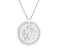 SYAVR Dea fortunata romana in acciaio inossidabile - Fortuna Antica Grecia Tyche ciondolo collana gioielli