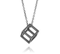 SYAVR Hip Hop Trendsetter Ciondolo in acciaio al titanio Versatile Collana quadrata cava per uomini alla moda