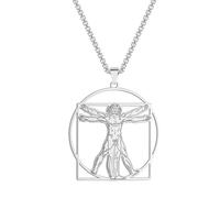 SYAVR In acciaio inox Dafengqi Vitruvio ciondolo collana Punk Jewelry