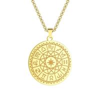 SYAVR In acciaio inox dodici Zodiac ciondolo collana accessori gioielli da donna