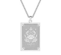 SYAVR In acciaio inox dodici Zodiac ciondolo collana gioielli fascino Hip-Hop Punk
