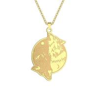 SYAVR In acciaio inox lupo ciondolo collana vichingo moda gioielli accessori