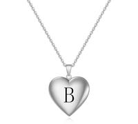 SYAVR La foto commemorativa creativa può aprire la collana d'amore con lettera iniziale in acciaio al titanio a forma di cuore per le donne