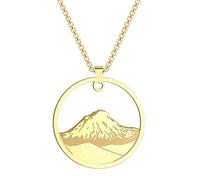 SYAVR Moda in acciaio inox Al Mountain ciondolo collana fiamma montagna gioielli affascinante hip-hop punk accessori