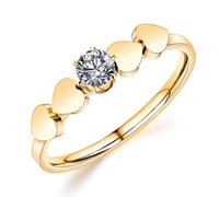 SYAVR Personalizzato Moda Femminile Amore Simmetrico Zircone Proposta in acciaio inox